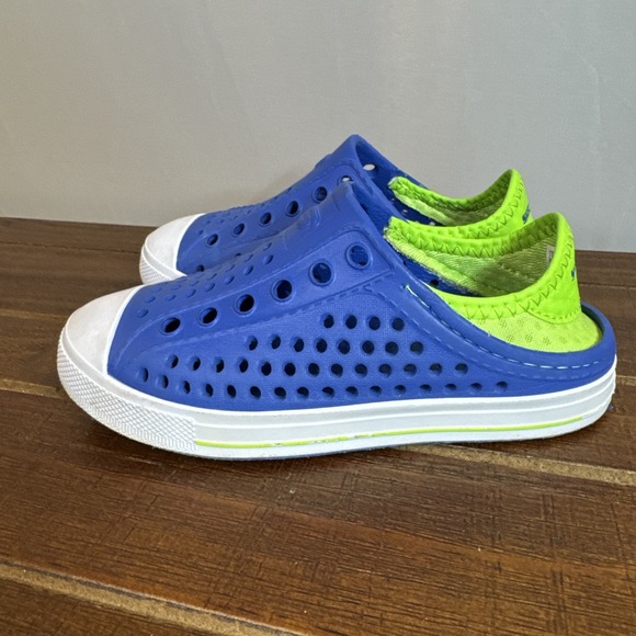 Skechers Foamies Guzman Steps Aqua Surge 91995L Boys Size 12 Slip On Blue - Picture 4 of 9